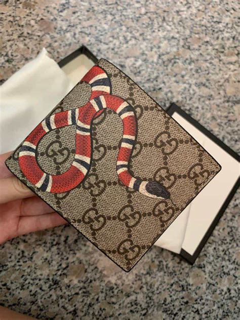 fake gucci snake wallet|gucci snake wallet men's.